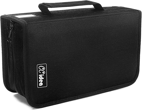 Miniatura 36 de CCidea Funda para CD y DVD, capacidad de 128 fundas de DVD, organizador de plástico para CD, carpeta de transporte portátil para CD y viajes en casa