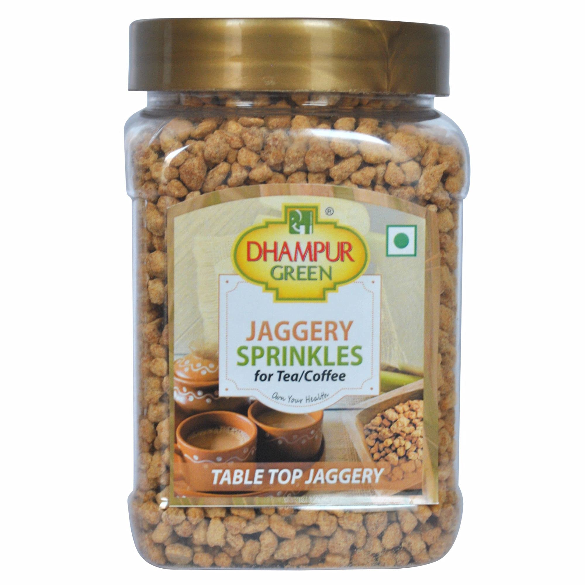 DHAMPURGREEN Jaggery Sprinkles, 200g | Pearls Granules, Chemical Free Jaggery