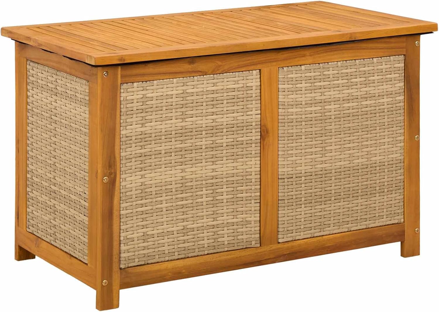 Garden Storage Box 185 L Solid Acacia Wood Beige