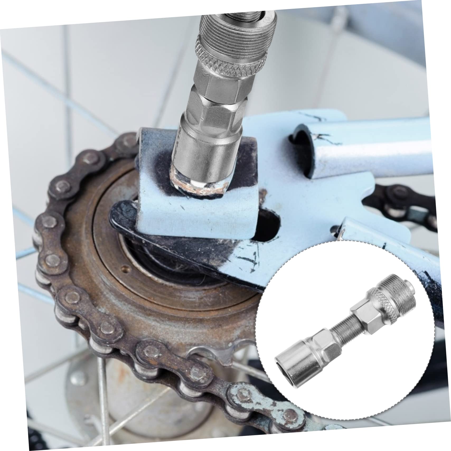 HANABASS Extractor de Bielas de Bicicleta de Herramienta con Cabeza Desmontable para Reparación de Cigueñales Compatible con Bielas de Cuadrante y Estriado