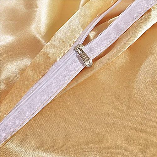 Miniatura 4 de Juego de funda de edredón de satén, tamaño Queen  Matrimonial, ropa de cama de edredón de lujo suave y sedosa, funda de edredón de satén sedoso de