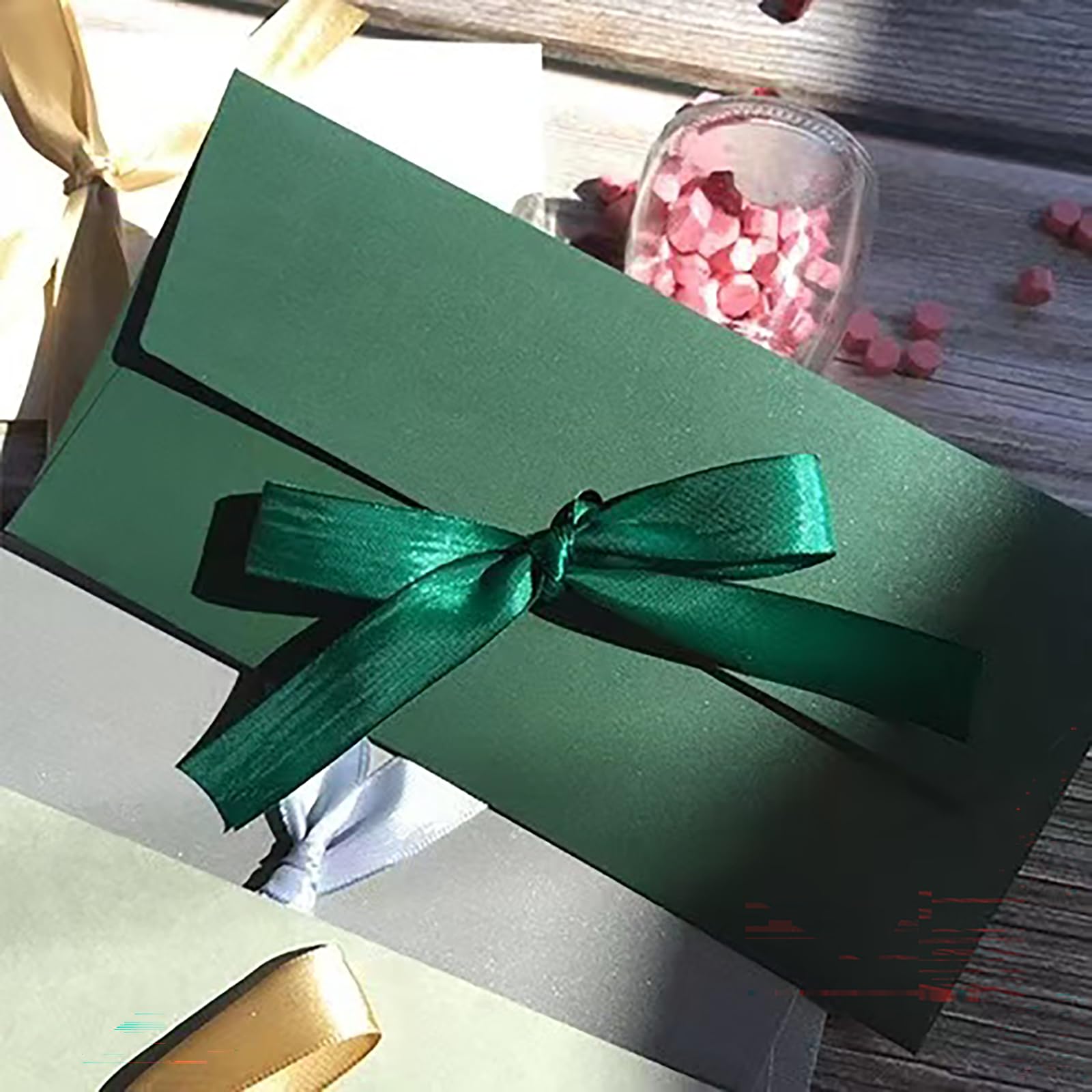 Buste in carta kraft colorate stile retrò 9 colori con nastri per lettere regalo Natale
