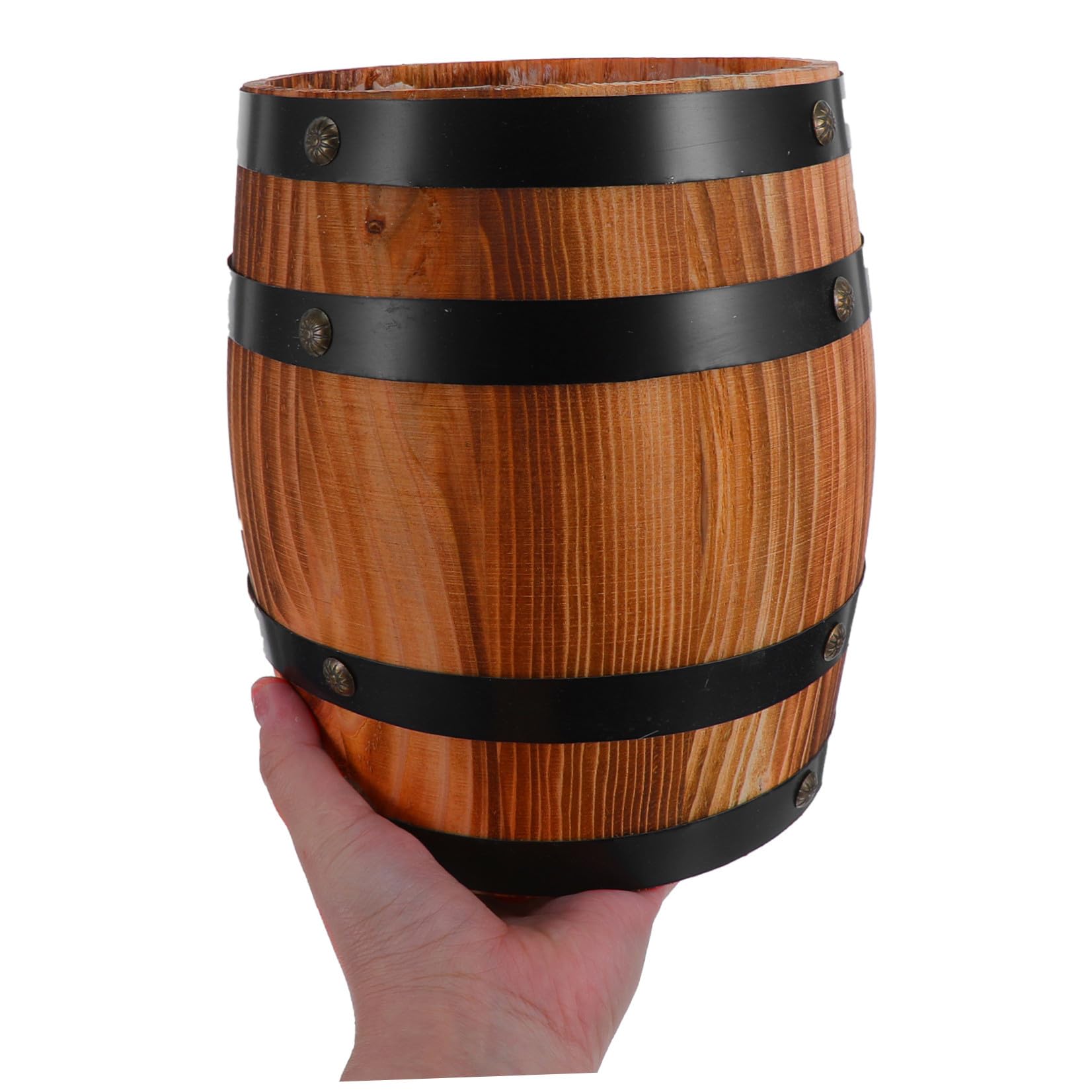 BESPORTBLE 2 Piezas Barril de Vino de Madera Artesanal 8x6 para Bar Retro