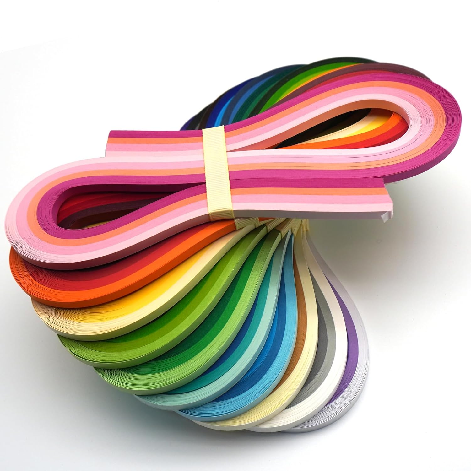 JUYA Thick Multi-Color Quilling Strips Set, 160+ GSM, 40 Colors, 10 Themes, 800 Strips, 54cm Length QP540C40H-10 Width 10mm (0.39 in)