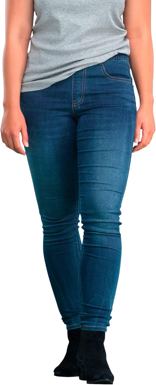 ellos Plus Size Mid-Rise Stretch Denim Pull-On 4 Pocket Jeggings