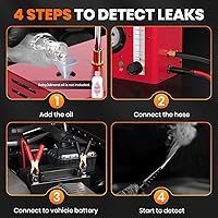 Vista 8 de ANCEL S3000-US - Detector de fugas automotriz con compresor de aire integrado, probador de humo automotriz para EVAP, aspiradora, sistema