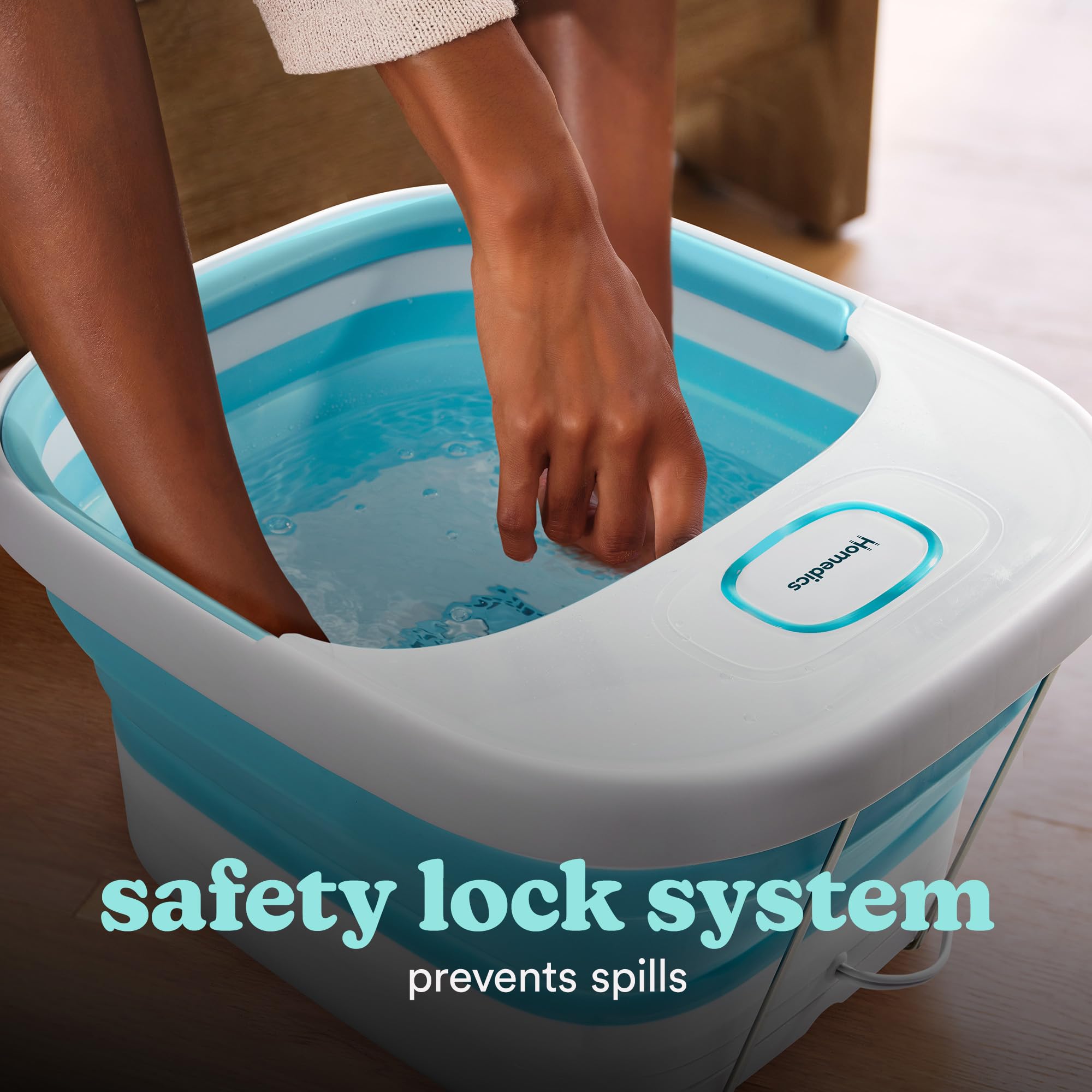 Homedics FootSpa Massaggiante Pieghevole per Piedi con Bolle e HeatKeep | Vasca da Bagno per Piedi, Tecnologia HeatKeep, Spa per Donne e Uomini