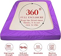 Vista 5 de NTBAY Sábana bajera ajustable únicamente – Sábana bajera de microfibra cepillada con bolsillo profundo – Suave, sin arrugas, resistente a