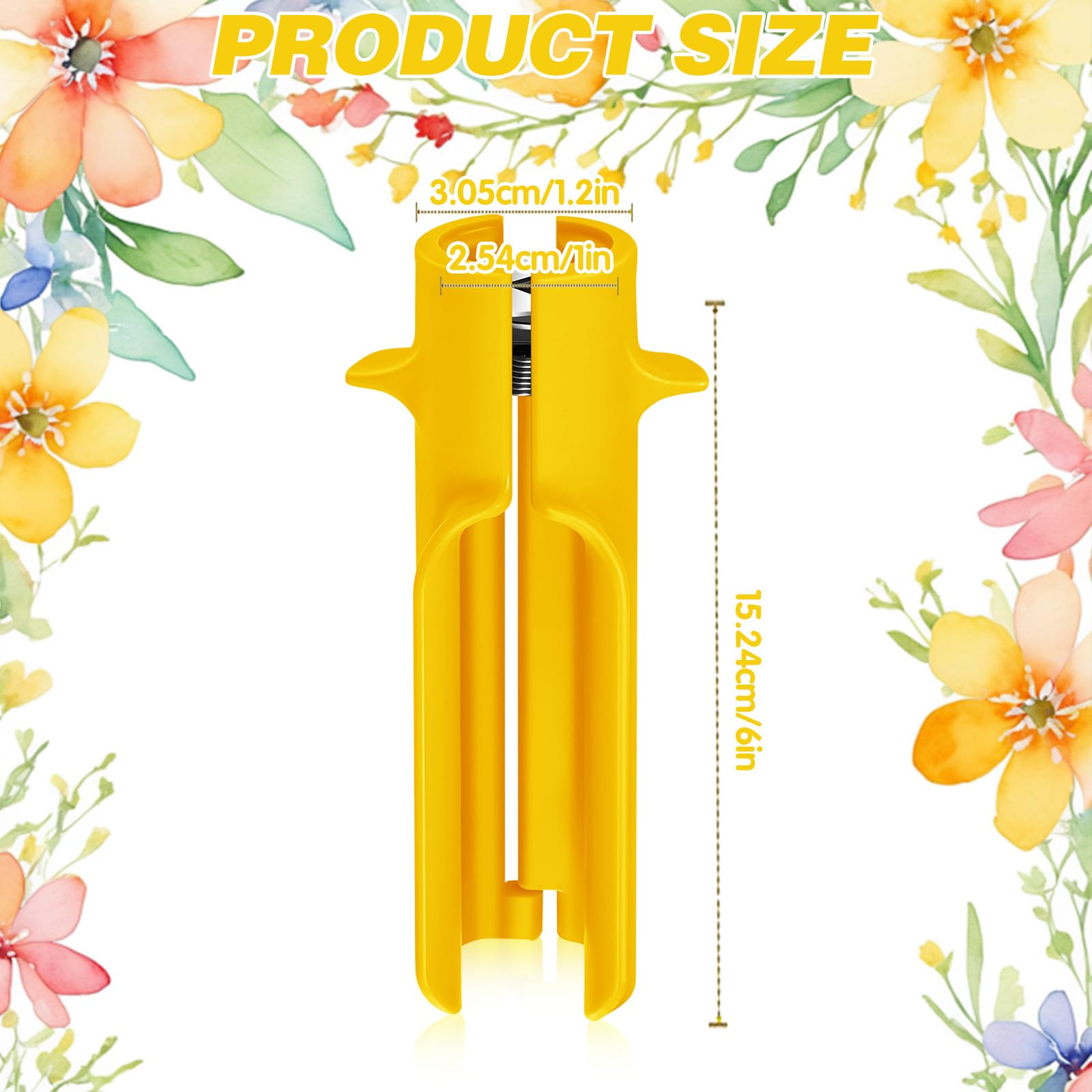Rose Thorn Stripper Tool Flower Cleaner Cutter Thorn Remover Leaf Stripper Tool Yellow - Image 2