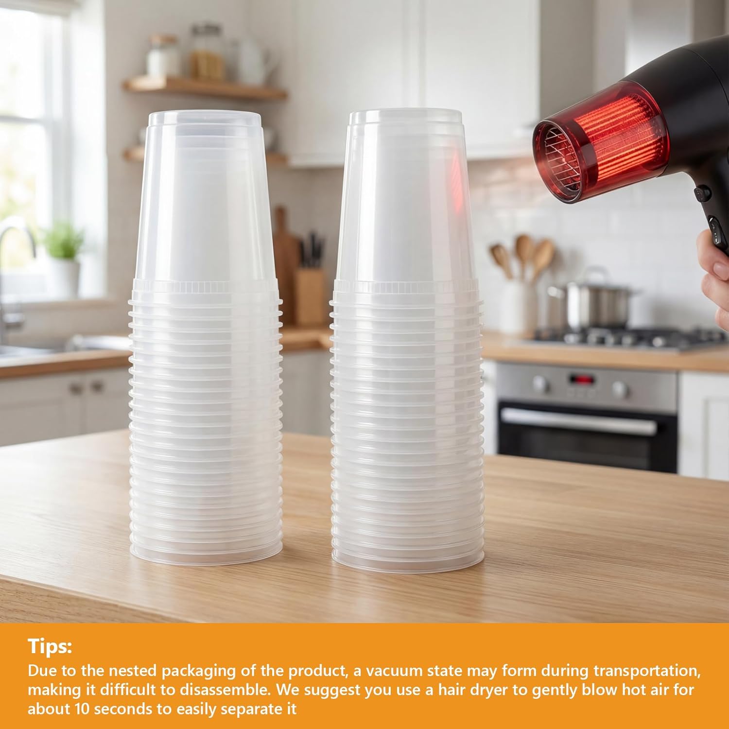 NESCCI 72 Sets (144-Piece) Deli Containers with Lids, 32oz X 72 Set Each, Leak-Proof & BPA Free Airtight Takeout Plastic Food Storage Containers for Soup, Meal Prep,Microwave/Freezer Safe - Image 8