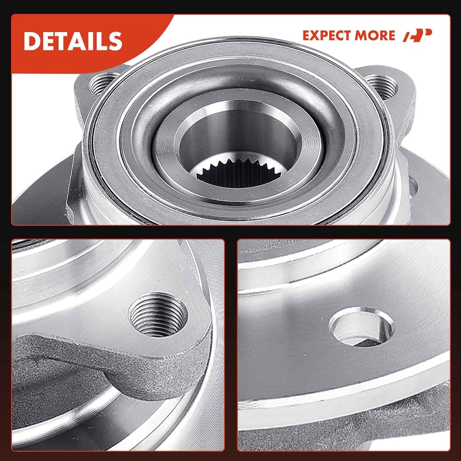 A-Premium 2 x Front Wheel Bearing and Hub Assembly Compatible with Chevrolet K2500/K3500 1988-1994, K2500 Suburban 1992-1994 & GMC K2500/K3500 1988-1994, K2500 Suburban 1992-1994