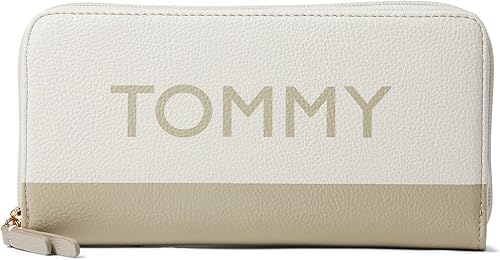 Tommy Hilfiger Hilary II - Cartera con cremallera alrededor de guijarros de PVC marfilpiedra talla única