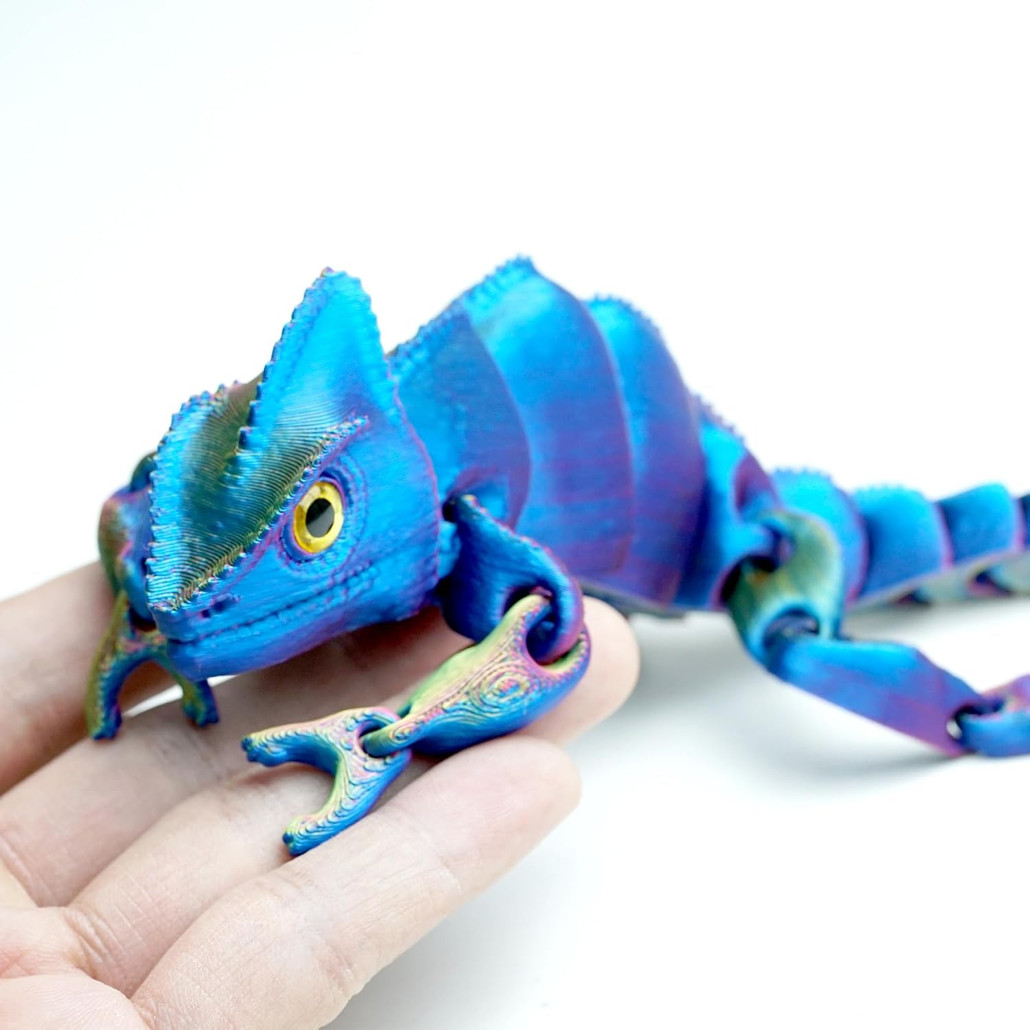 3D Printed Lizard Model with Eyes,Flexible Animals Toy Statue,Movable Joints,Home Office Decor,Interesting Toys,Festival Gifts toco,Fidget Toys, Executive Desk Animals Toy (RYB)