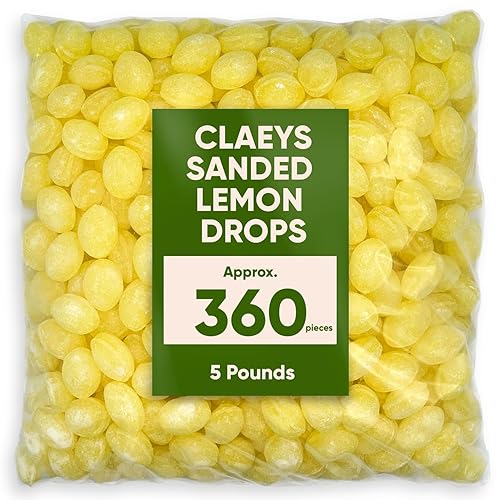 Miniatura 1 de Claeys Sanded Lemon Drops - Caramelo duro  5 libras aproximadamente 360 piezas de caramelo agrio duro lijado  limón agrio lijado