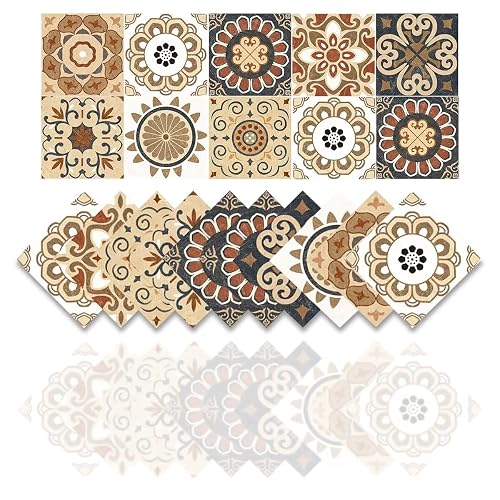 Self-Adhesive Vintage Moroccan Tile Decals Pack of 10