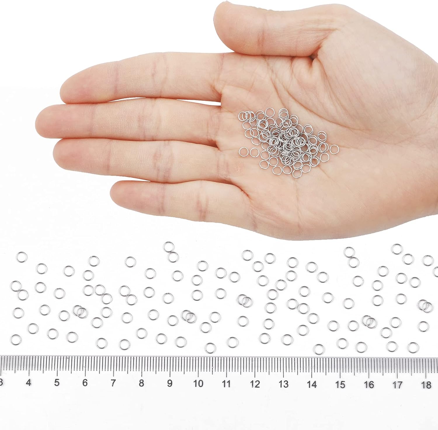 2000pcs 304 Stainless-Steel Jump Rings for Jewelry Making Supplies 0.5x4mm Boxed Silver Open Jump Rings Jewelry Findings Open Rings for DIY Bracelet Earrings Necklace Charms Connectors O Ring - Image 4