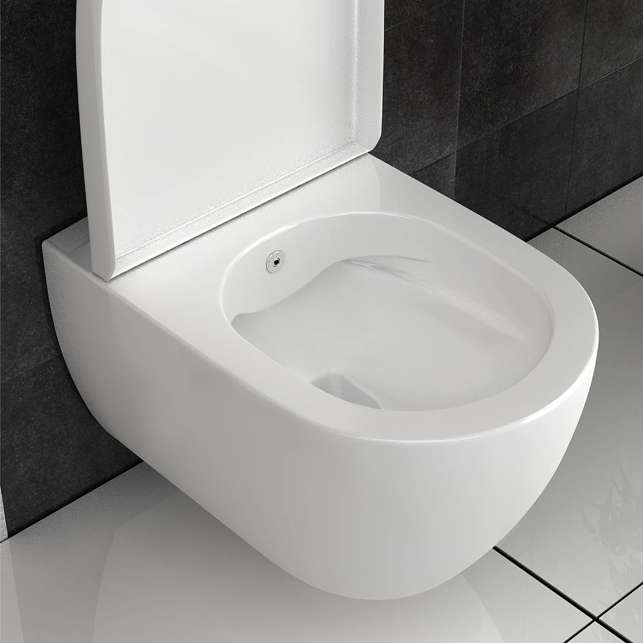 WC Sospeso Senza Bordi Con Sedile Soft Close E Doccia Intima - Design Moderno Compatibile Geberit - Foto 10