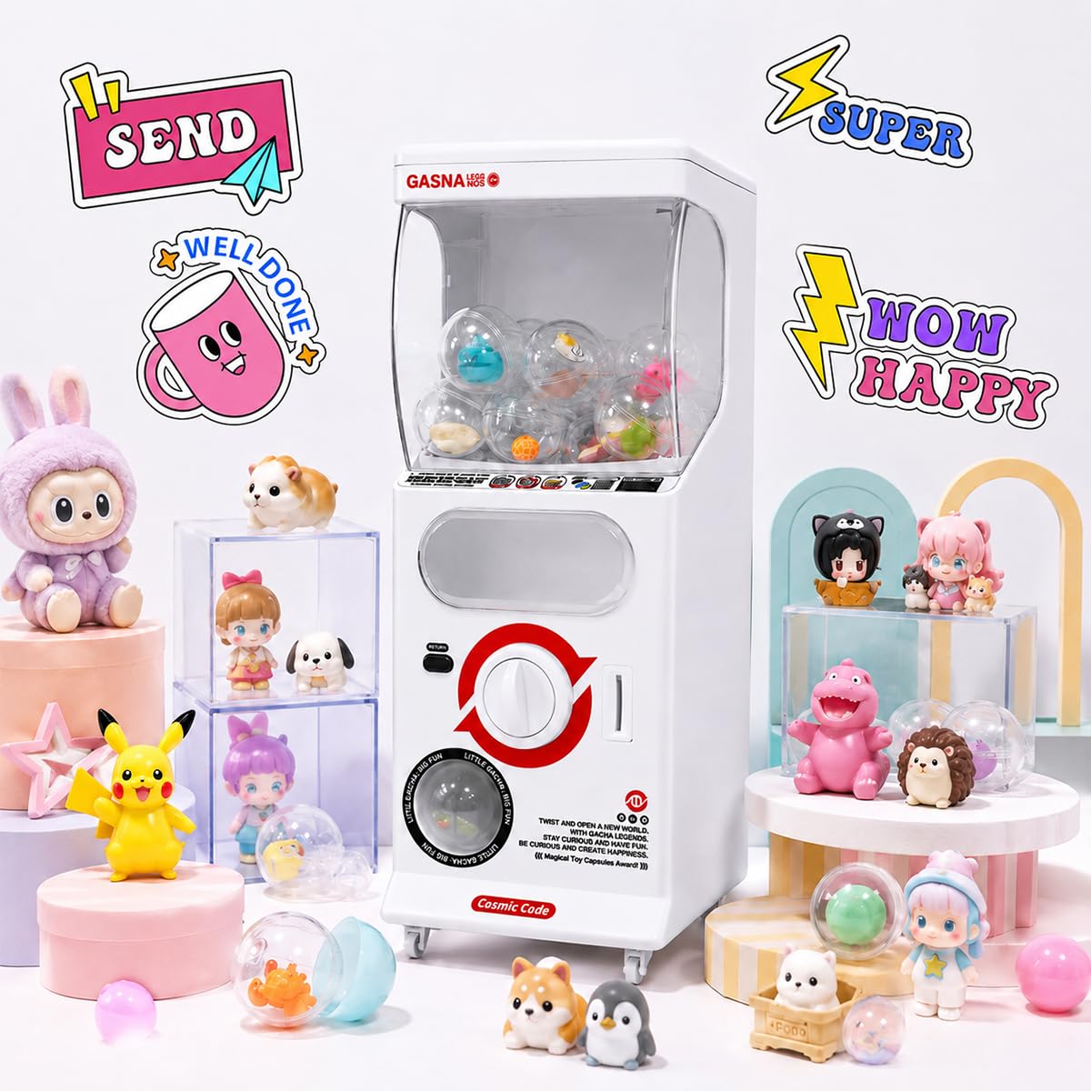 POZCMJM Capsule Vending Machine Kids Toys Mini Vending Machine 25