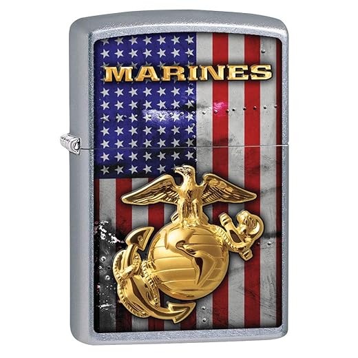 Zippo USMC Marines Logo and American Flag