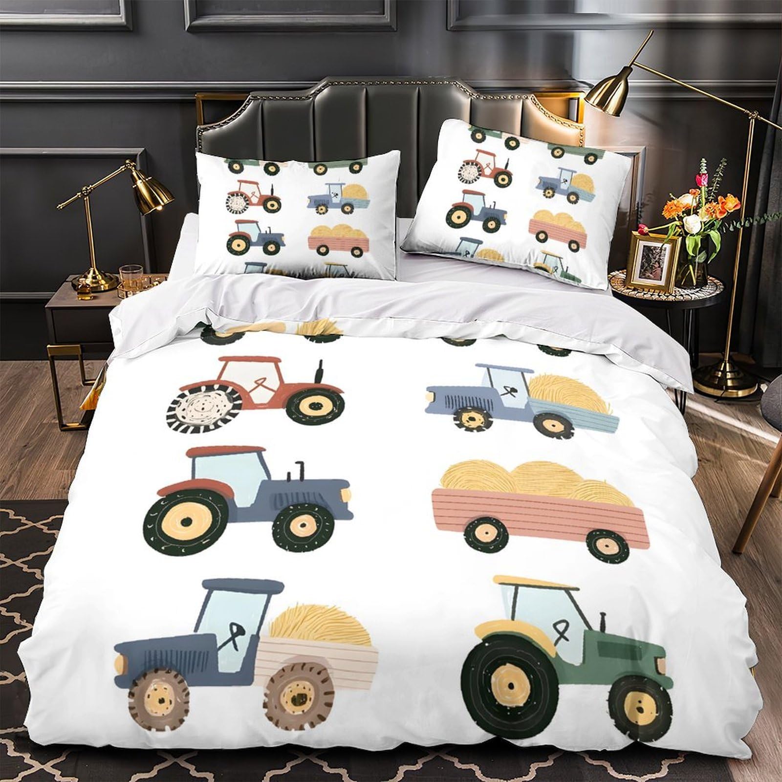 Bettwäsche Set Kinder Traktor 3D Druck Mikrofaser
