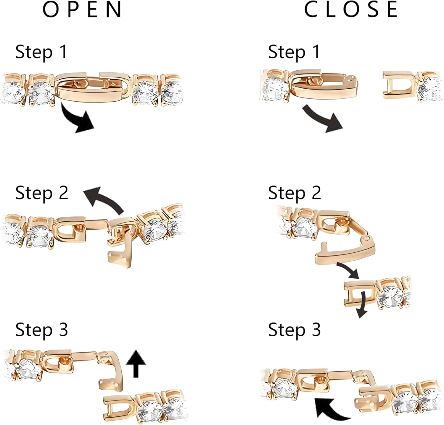 18K Gold Plated 5.0mm Pink Cubic Zirconia Tennis Bracelet|5.9-7.5in Multi-Size Classic Women's Tennis Bracelet - Image 7