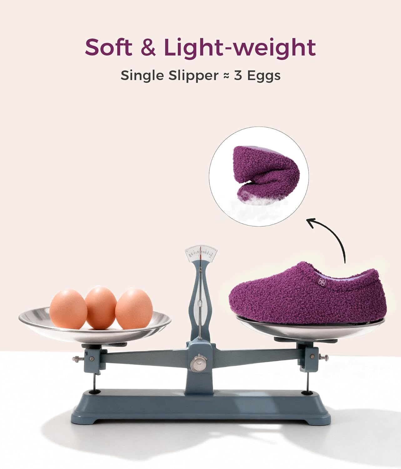 HomeTop Women's Fuzzy Curly Fur Memory Foam Loafer Slippers with Polar Fleece Lining - Image 6