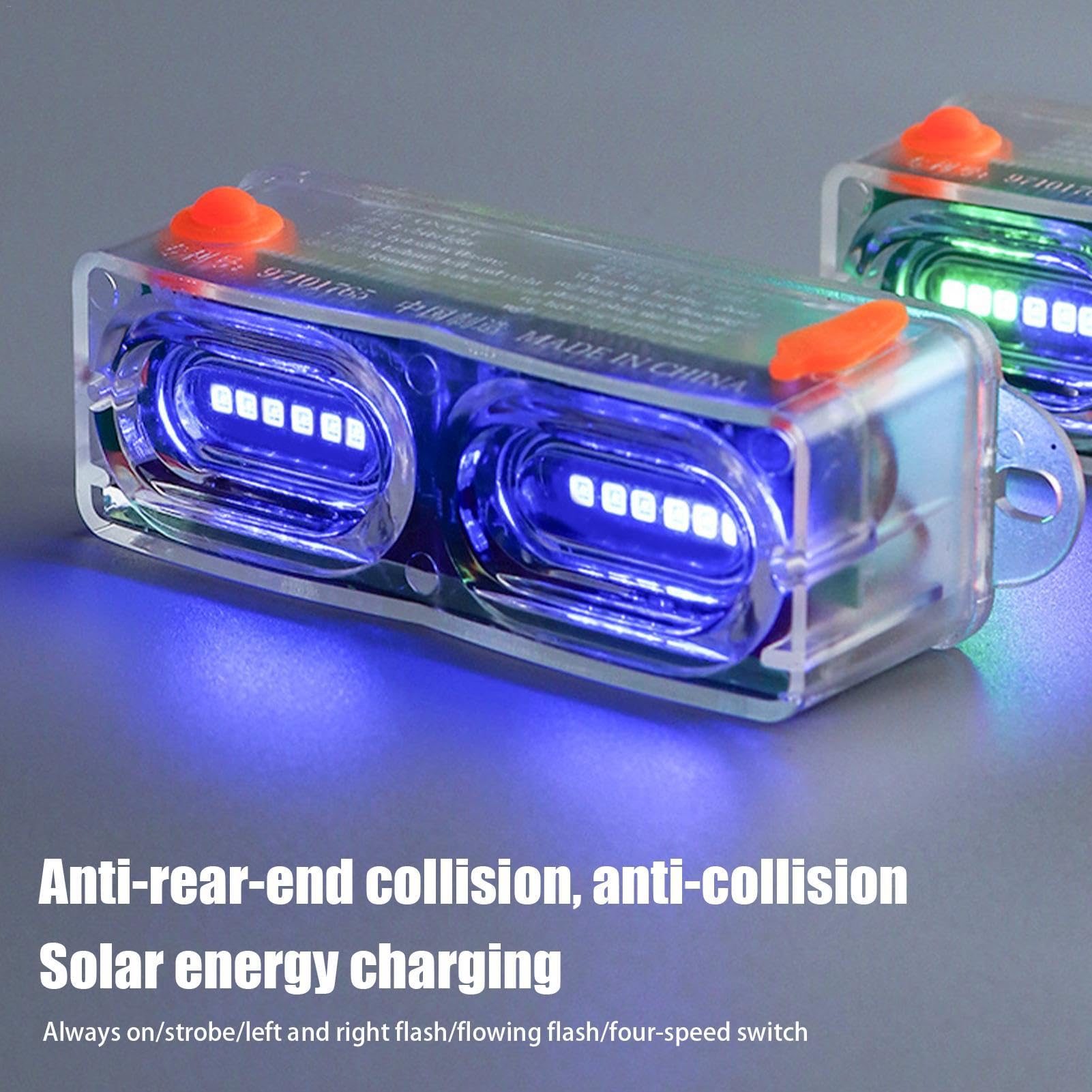 Lampe solaire pour moto, feu arrière rechargeable par USB | Lumière de nuit avec capteur de vibration intelligent pour les voyages, les trajets
