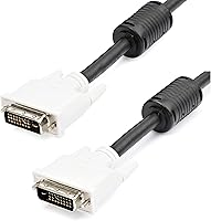 Vista 7 de StarTech.com Dual Link - Cable DVI de 15 pies, macho a macho, 2560 x 1600, cable DVI-D, cable para monitor de computadora, cable DVI, cable de video