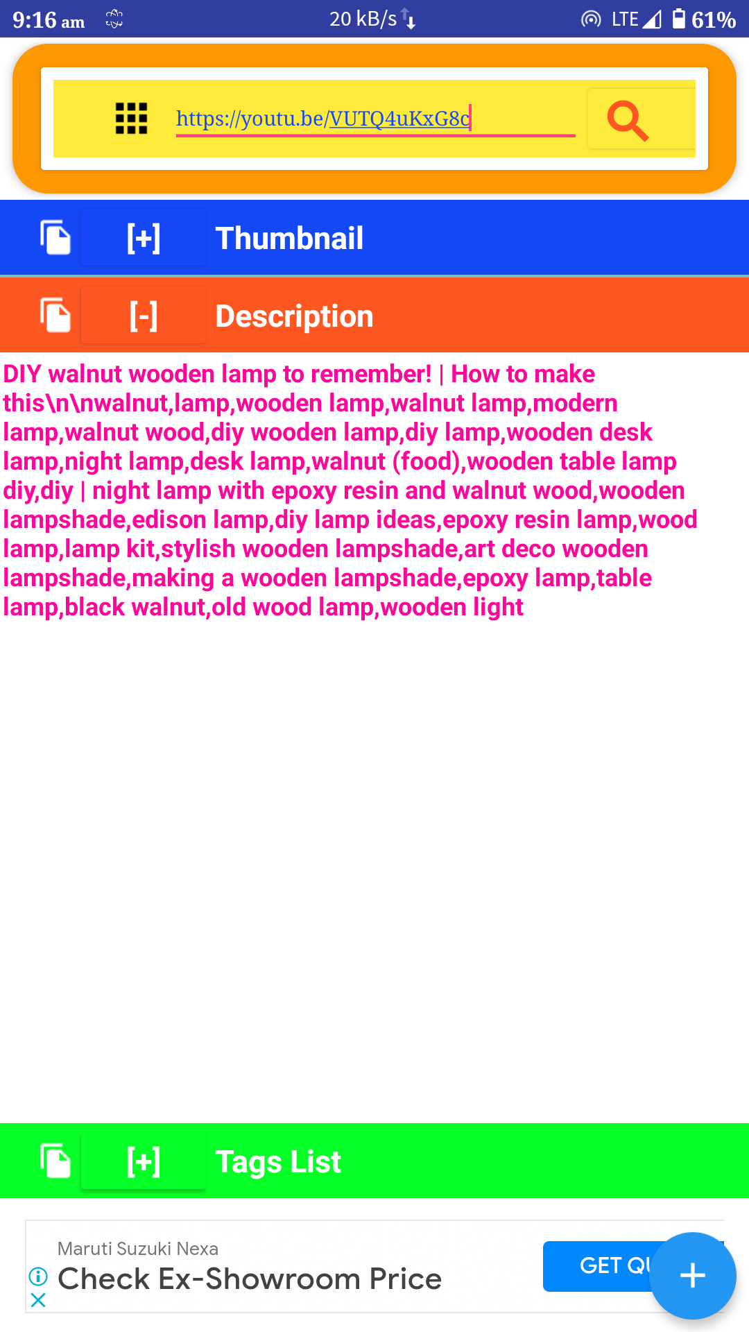 YouTube Tags Generator and Thumbnail DownloaderAmazon.inAppstore for