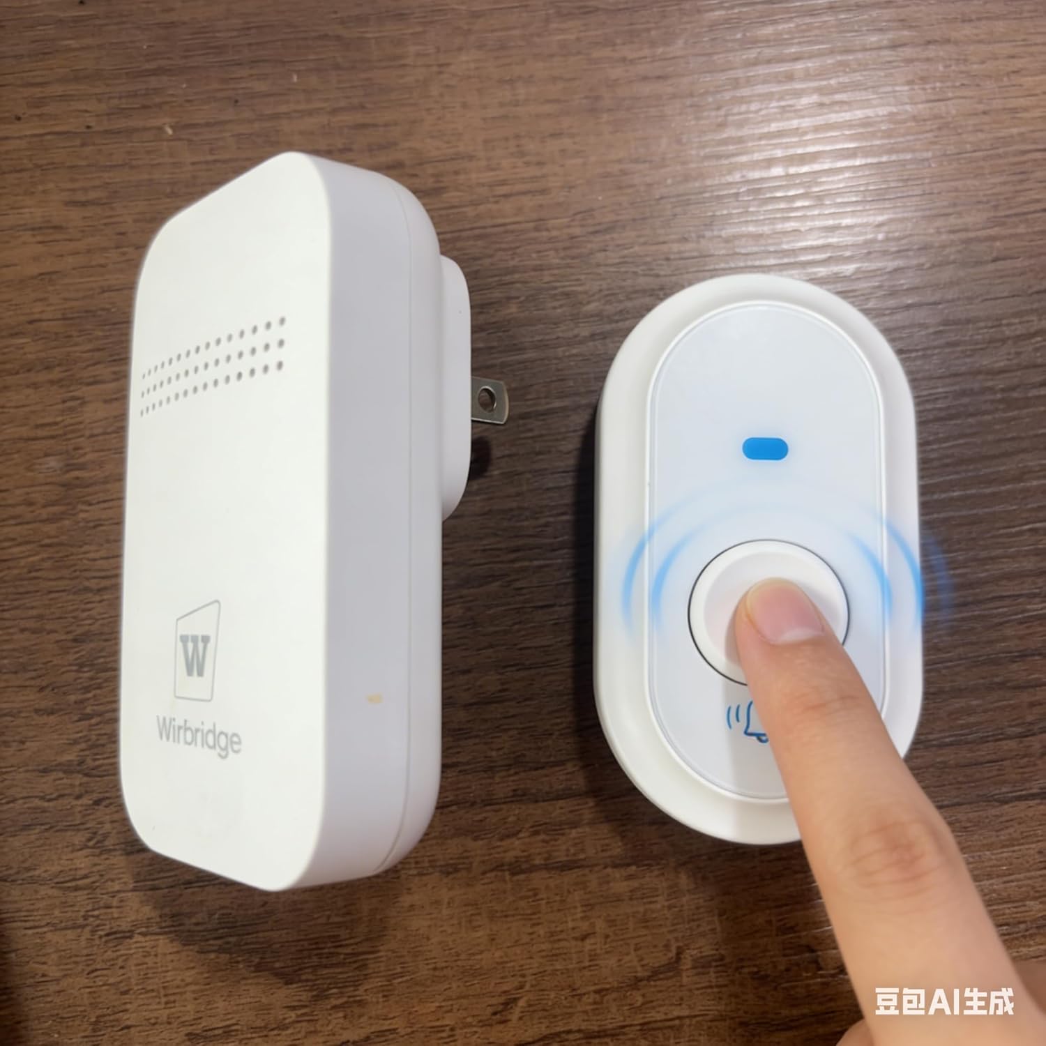 WinBridge Battery-Free Wireless Doorbell, Self-Powered Door Chime with 38 Ringtones, 150m Range, No Wiring, Easy Installation for Home & Office WD002