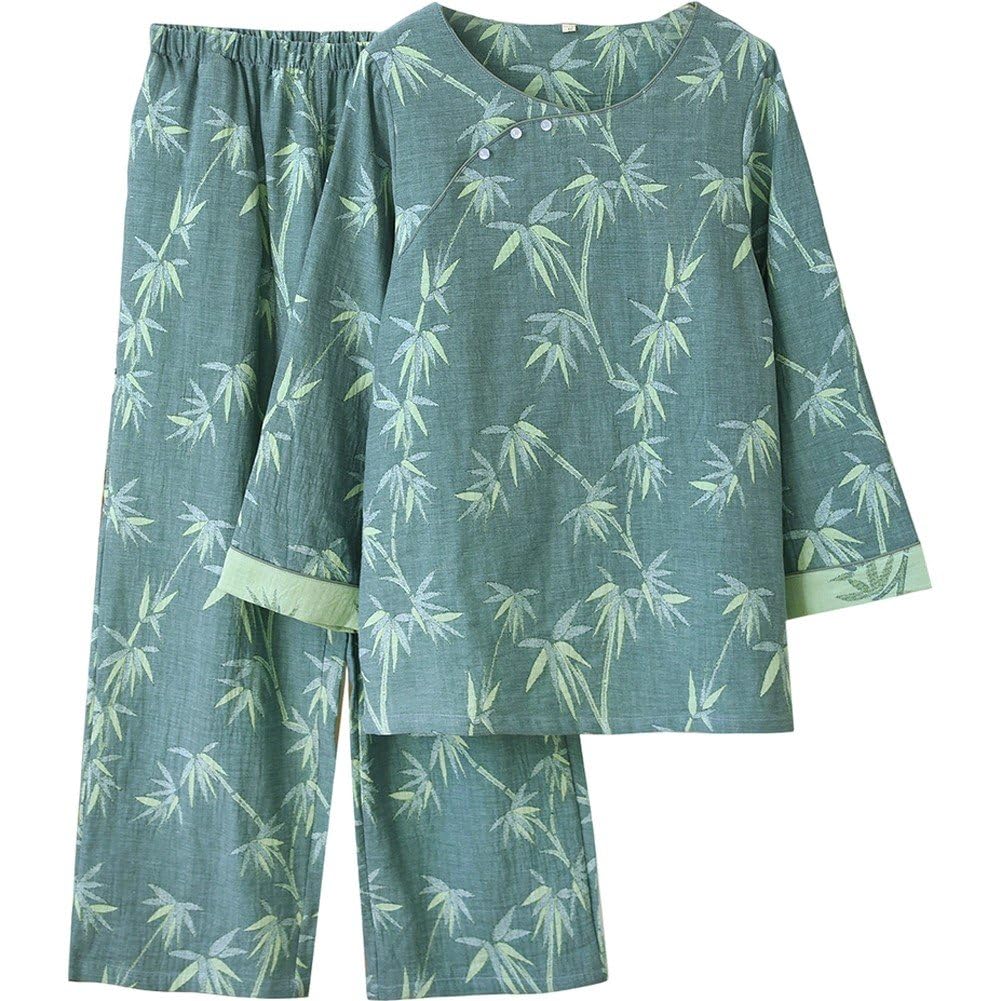 Pyjama femme doux en coton motif bambou pour retrouver le calme et la sérénité chaque soir