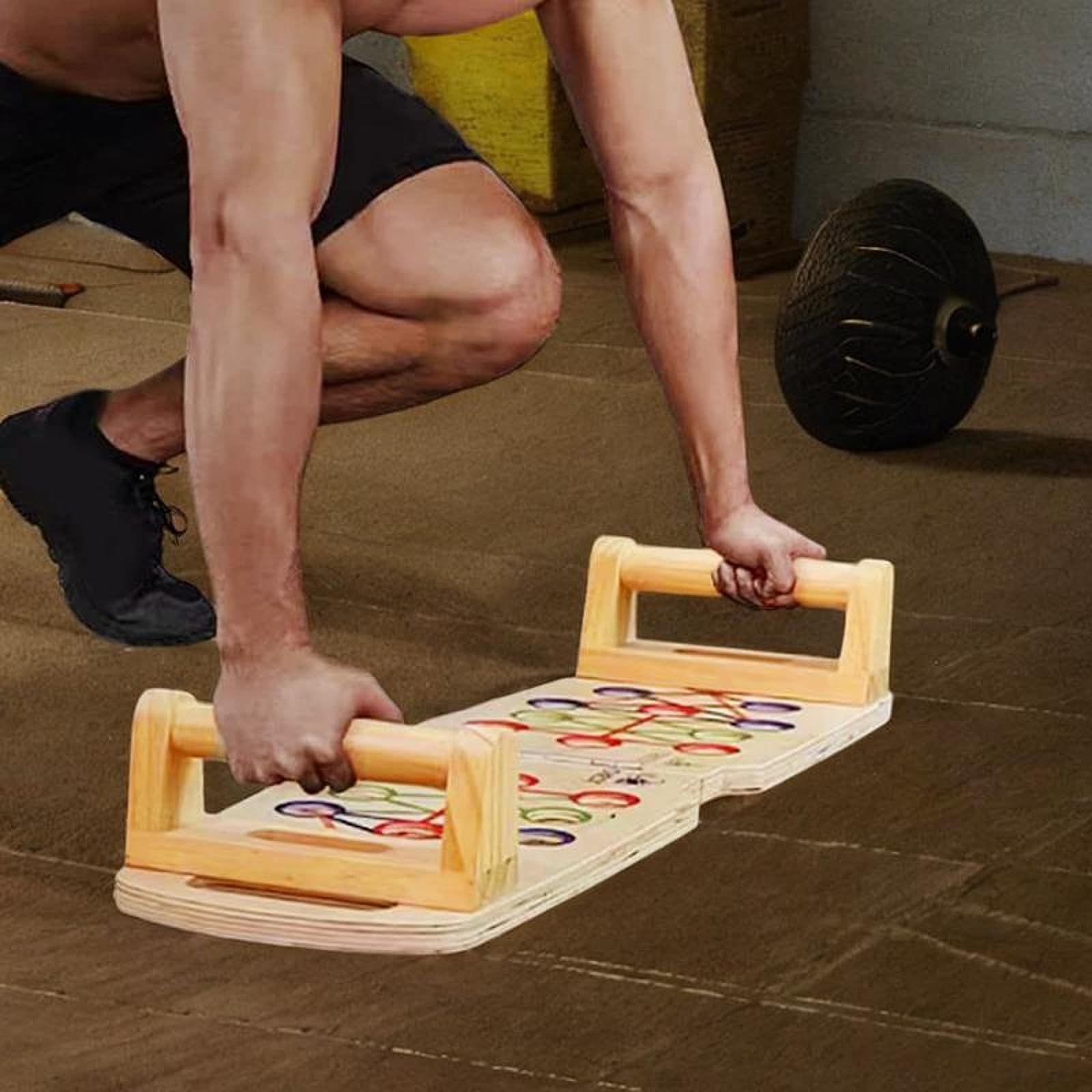 QSTDGVPW Wooden Push Up Stand Foldable Push up Stand Exercise Board Equipment for Body Building