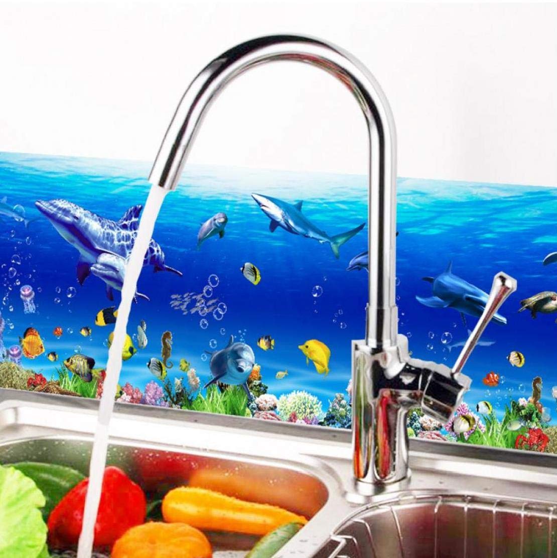 Casecover Pvc Decals Detachable Wall Stickers Underwater World Marine Fish Kick Stickers Baby Nursery Bathroom Home Decoration
