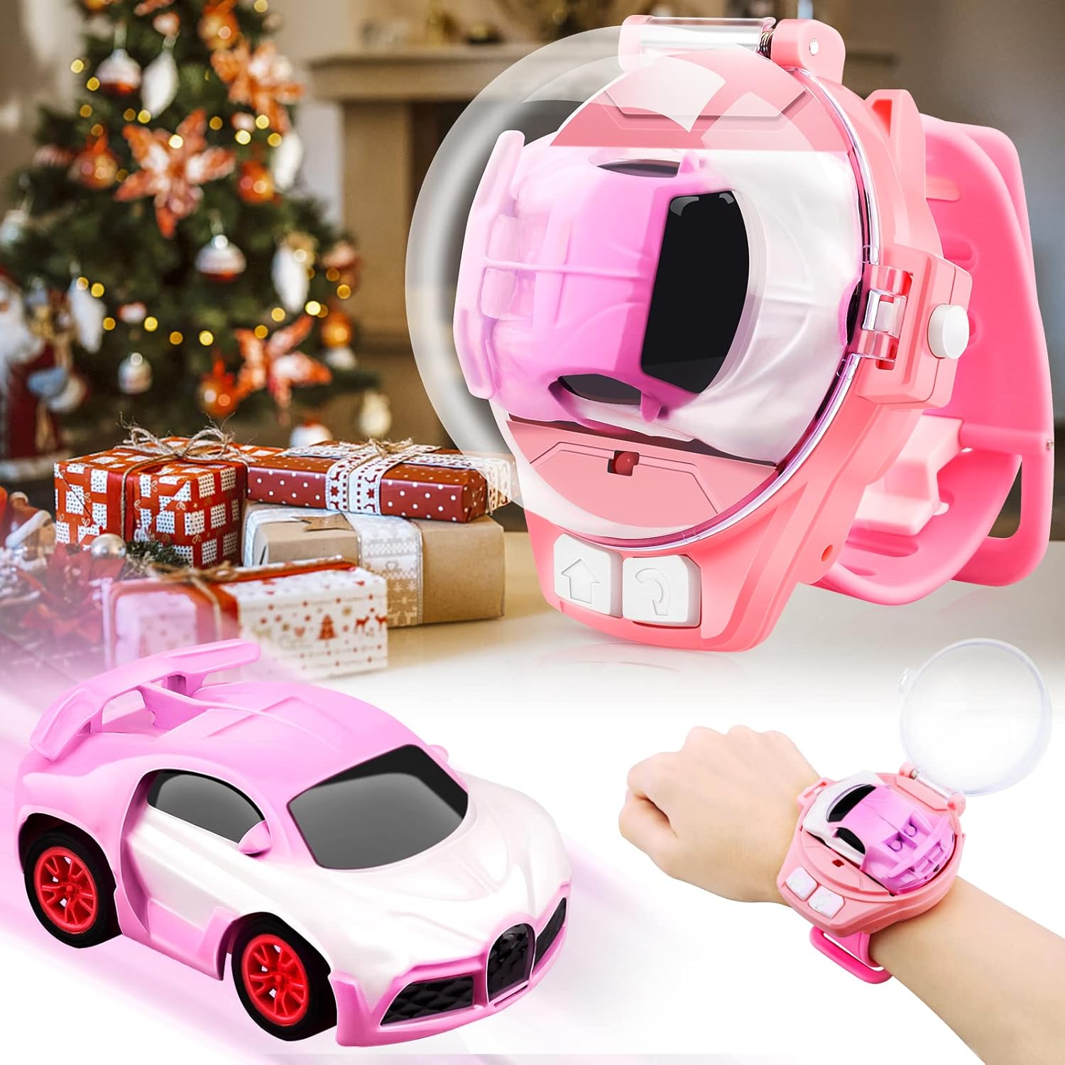 Mini Remote Control Car Watch Toys, 2.4 GHz Cute Wrist Racing Car Watch, 2022 New