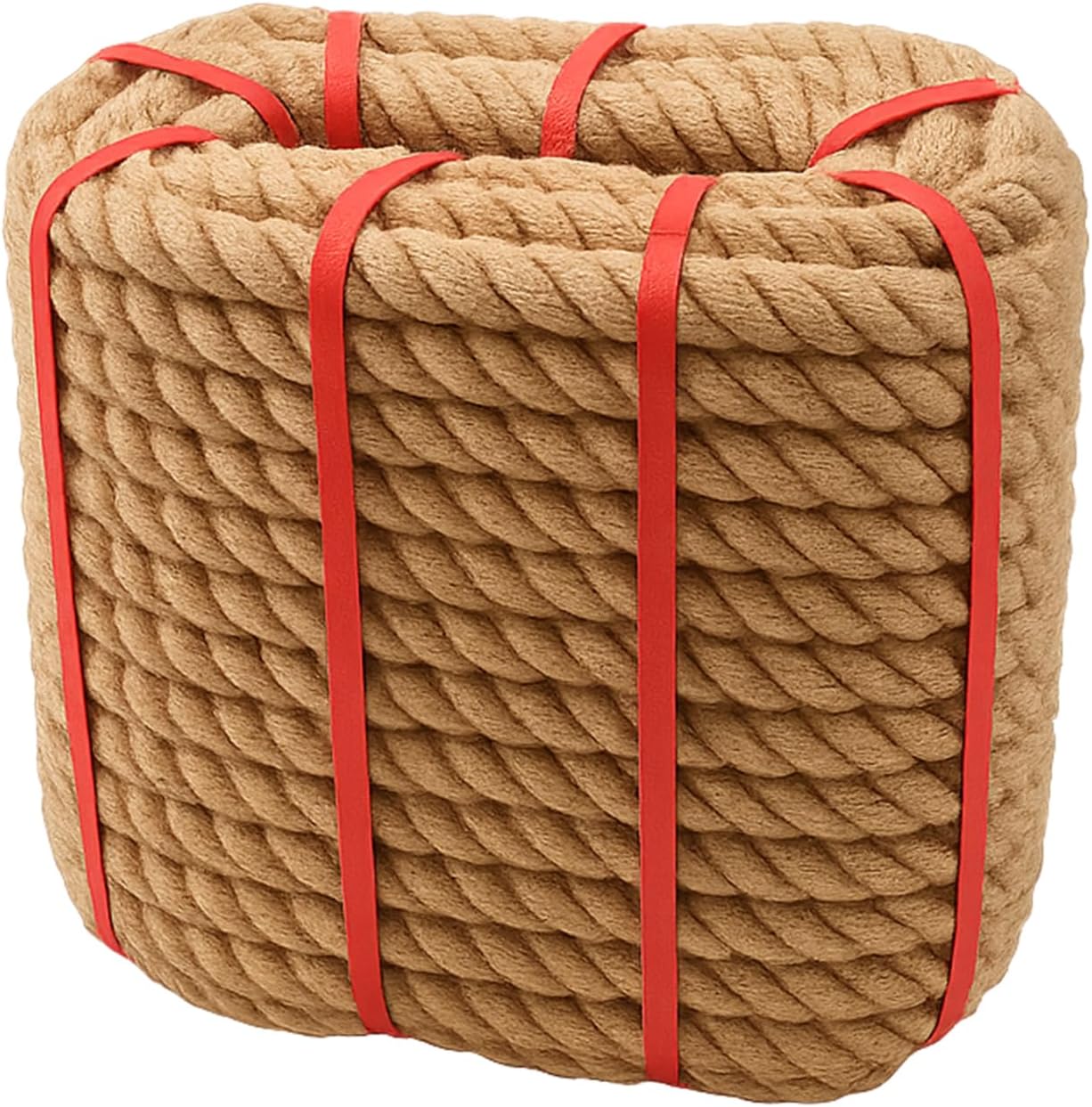 1.5 Inch x 100 FT Natural Jute Rope, Twisted Manila Cord, Thick Hemp Rope, Ideal for Docks, Nautical, Climbing, Decorating and Railings