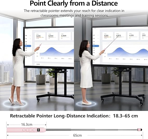 N21 Bluetooth Presentation Clicker with Telescopic Pointer for Powerpoint
