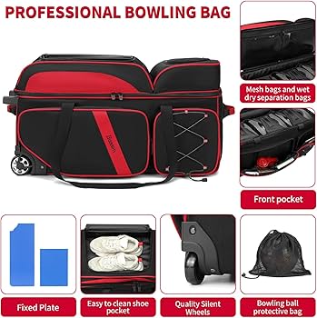 Amazon.co.jp: BOSSTIN (ボスティン) ボールボウリングバッグ ホイール