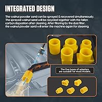 Vista 4 de AUTOOL Nogal Blaster, máquina limpiadora de válvulas de admisión de motor, removedor de carbono para motor automotriz, lanzador de arena