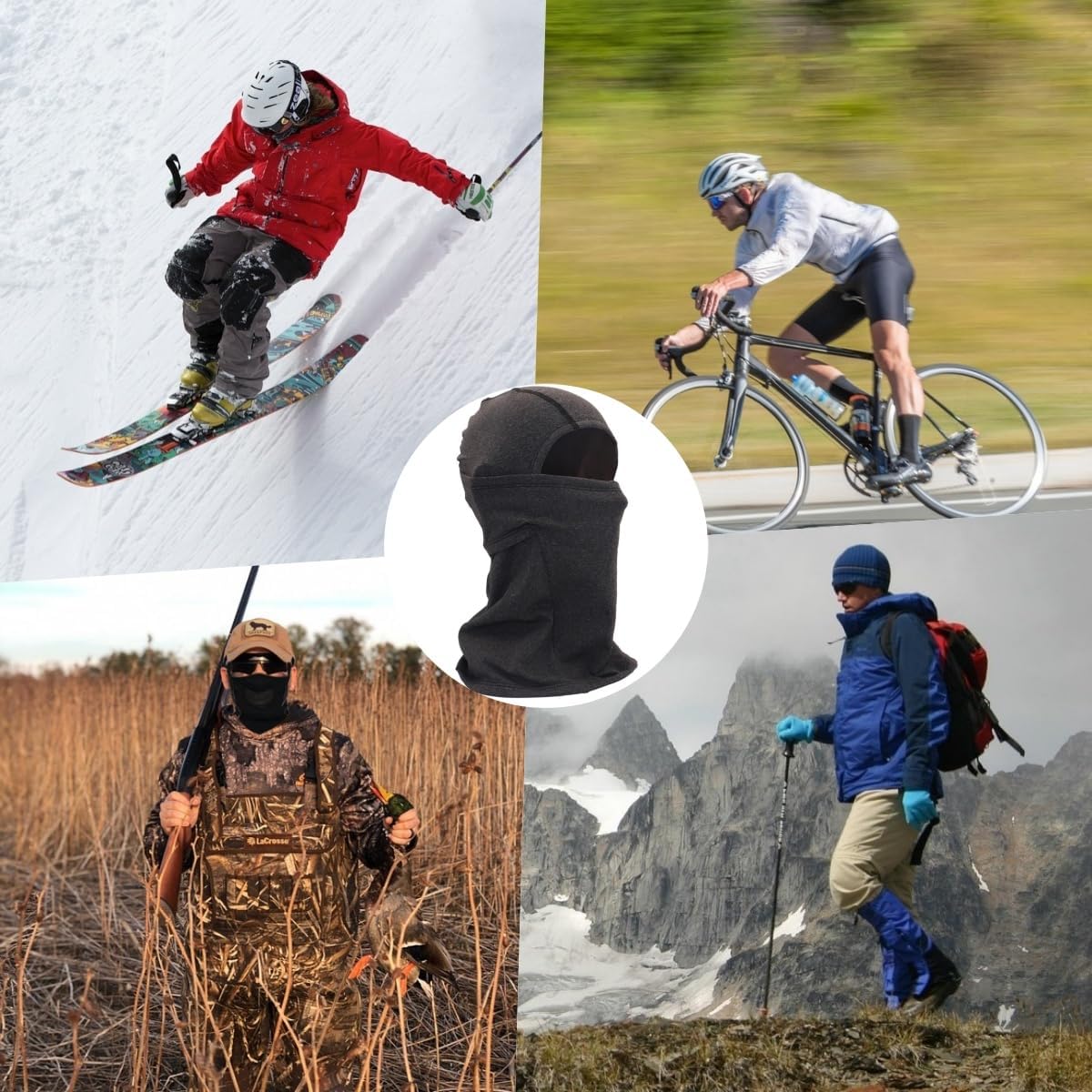 2 Pcs Face Mask Balaclava Winter Ski Mask for Motorcycle Helmet Men's Neck Warm Padded Windproof Sun Protection - Image 5