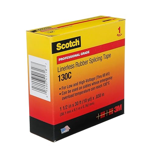 Miniatura 14 de 3M Scotch Linerless - Cinta de empalme eléctrica 130C para cables y alambres, 3,8 cm x 9,14 m, respaldo de hule, autofundente, resistencia UV,