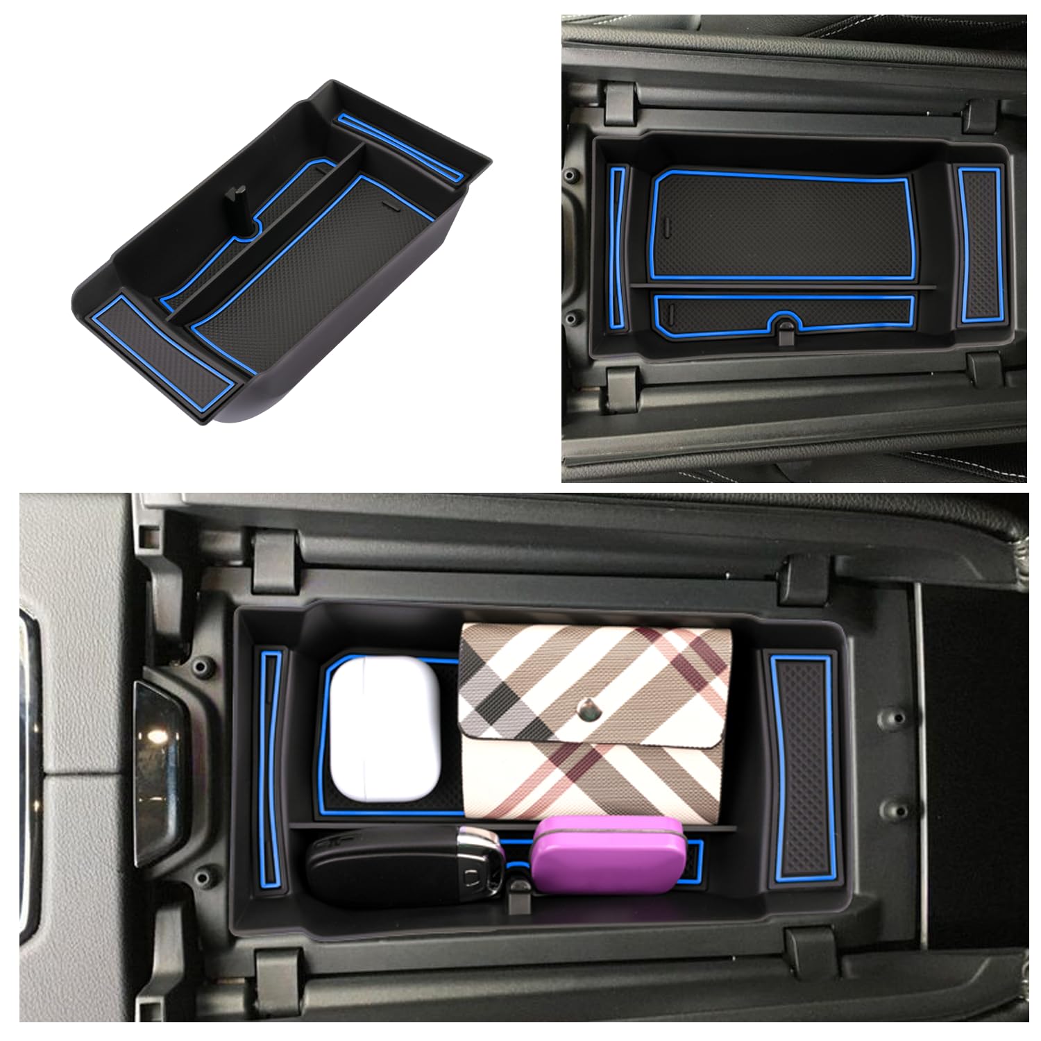 Ruiya Compatibile con Renault Austral E-Tech Hybrid 2023-2025 2026 Braccioli Portaoggetti Organizer, Console Centrale Organizer Consolle Braccioli Vano Contenitore Portaoggetti Austral Accessori