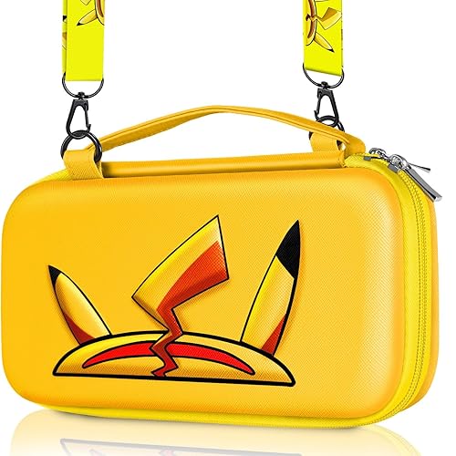 Gurgitat Carrying Case for Nintendo Switch Lite Travel Carry Cases Hard Shell Protective Cover Strap Anime Cute Girls Boys Accessories Storage