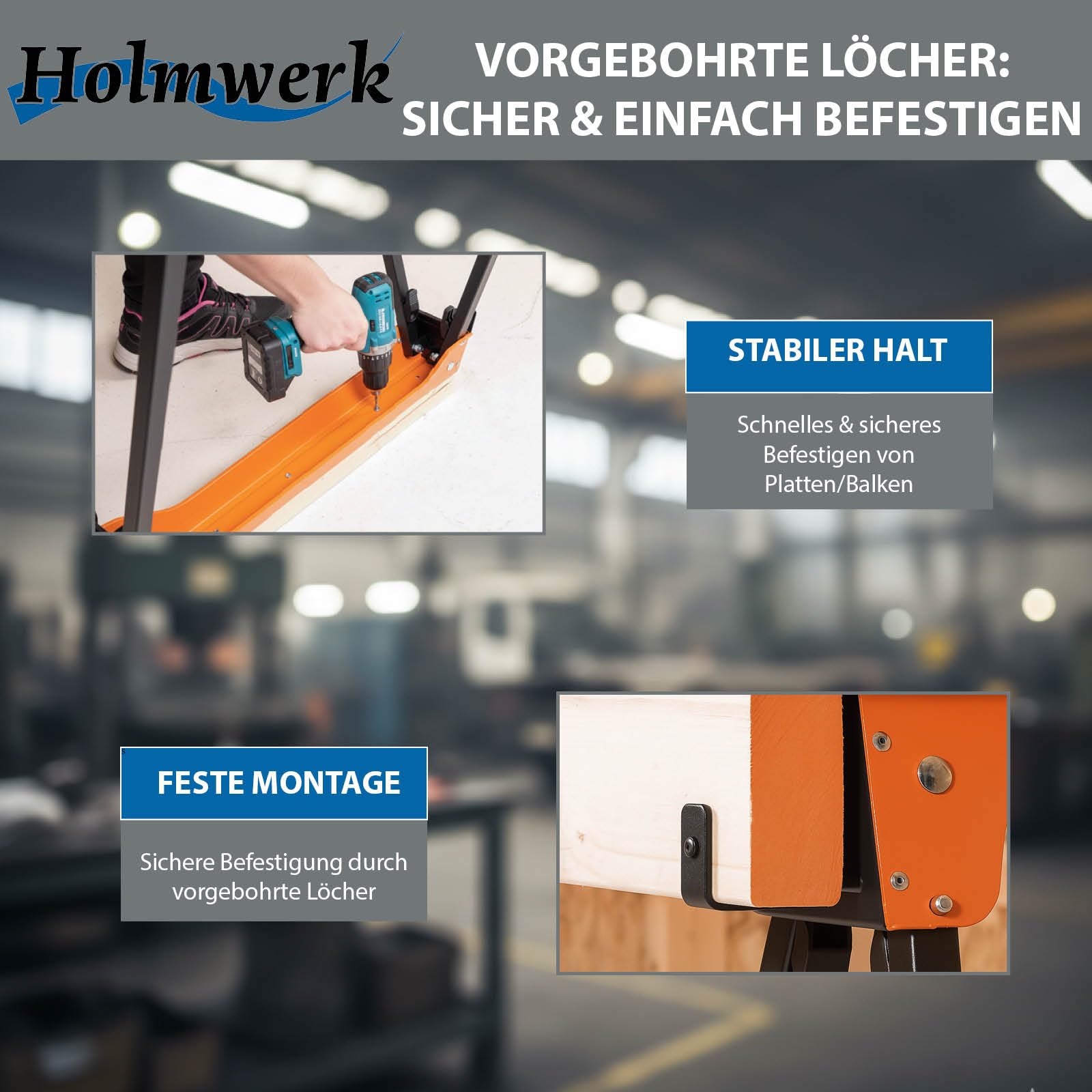 Stahl Sägebock Arbeitsbock klappbar 2er Set Werkbock Traglast 1000kg/ Paar Gerüstbock robuste Sägehilfe Sägepferd Sägebock mit Griff Gerüstbock für Holzbearbeitung