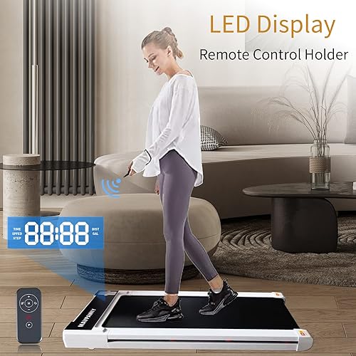 Miniatura 6 de MAVPAWIY Caminadora para debajo del escritorio, caminadora inclinada para uso en el hogar y la oficina, caminadora silenciosa de 2.25 HP para