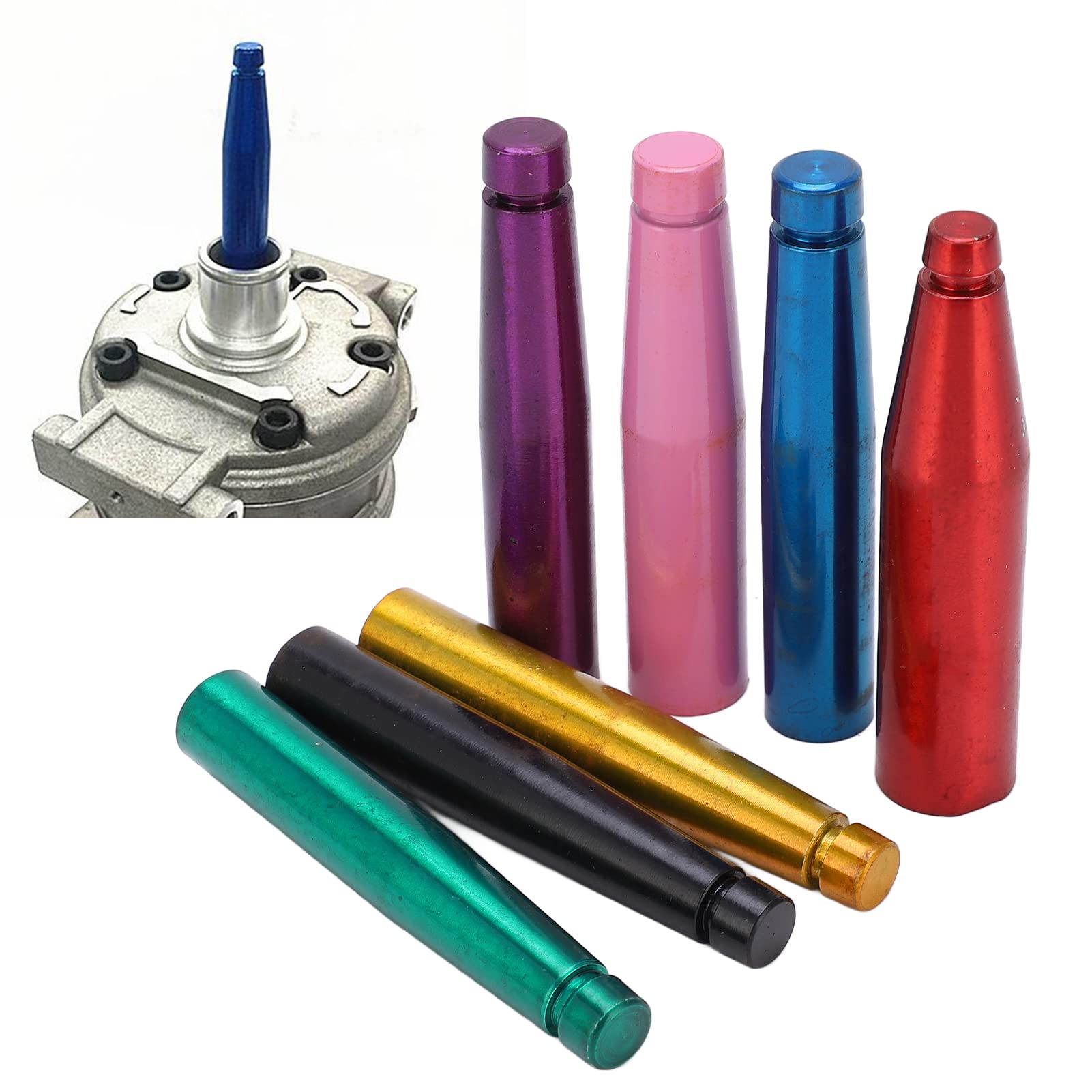 Kit de Herramientas de Extracción de Sellos de Aceite para Compresor de Aire Acondicionado, Herramienta de Instalación de Sellos de Aceite para Automóviles, 7 Colores para Reparación