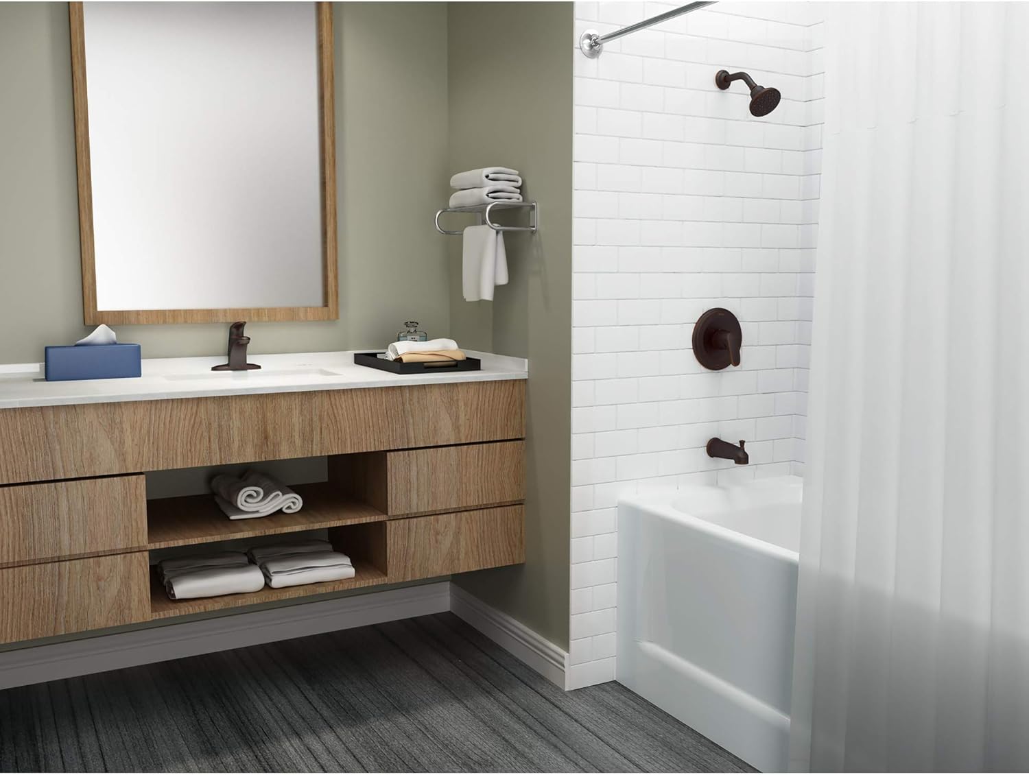 American Standard 7075004.295 Colony Pro Single-Handle Centerset Bathroom, Satin Nickel