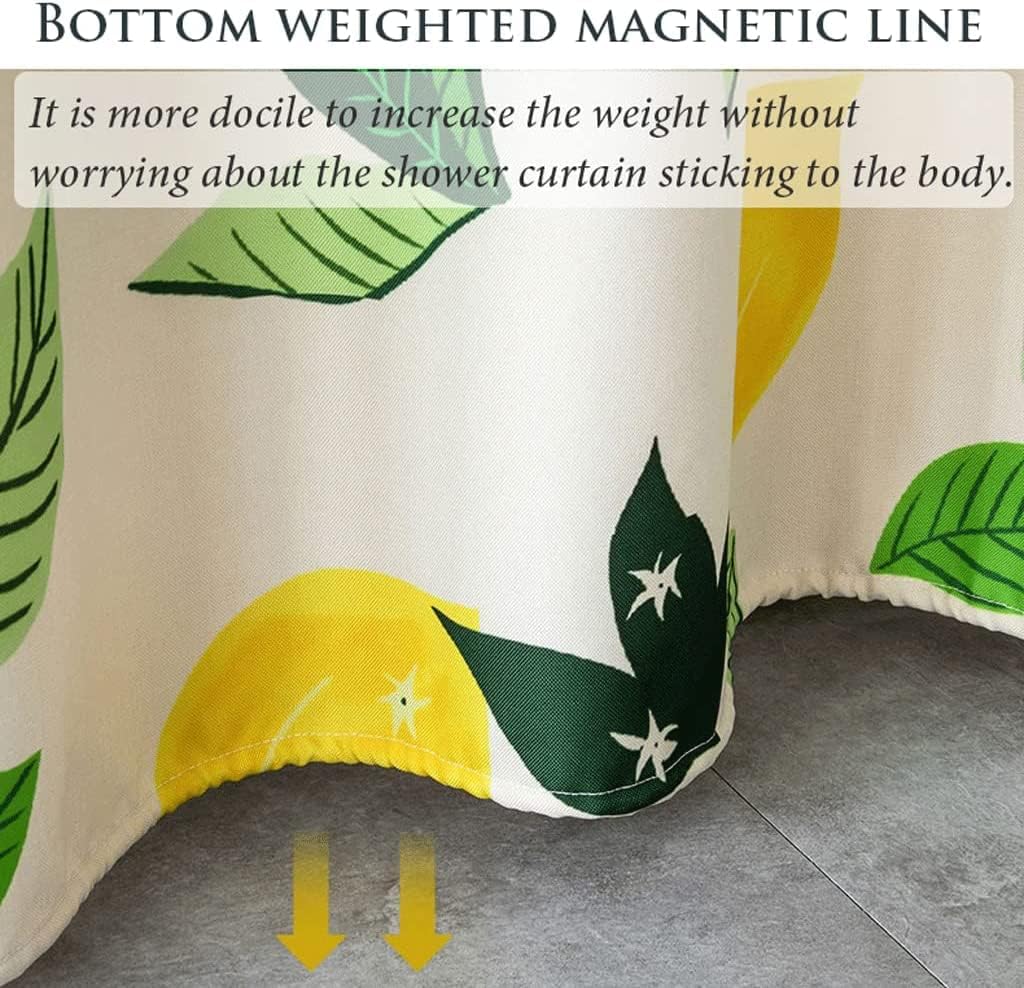 Best Shower Curtain Fruit Pattern Shower Curtain Waterproof Polyester Fabric Shower Curtain Liner Tub Curtain with Hooks Bathroom Shower Curtain Bath Decor (B 180x180cm)