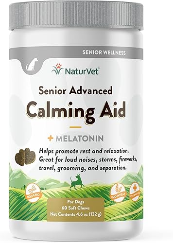 Vista 19 de NaturVet Quiet Moments Suplemento Calmante con Melatonina para Perros – Ayuda a Reducir el Estrés en Perros – para Ansiedad por Tormentas