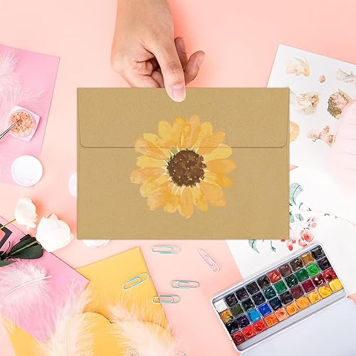 Vista 104 de Paquete de 100 sobres blancos de 5 x 7 pulgadas, sobres A7 para invitación de tarjetas, boda, fiesta de cumpleaños, baby shower