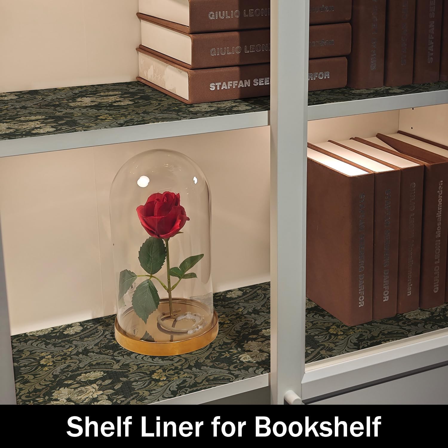 Vintage Floral Shelf Liner, Non Adhesive and Strong Non-Slip